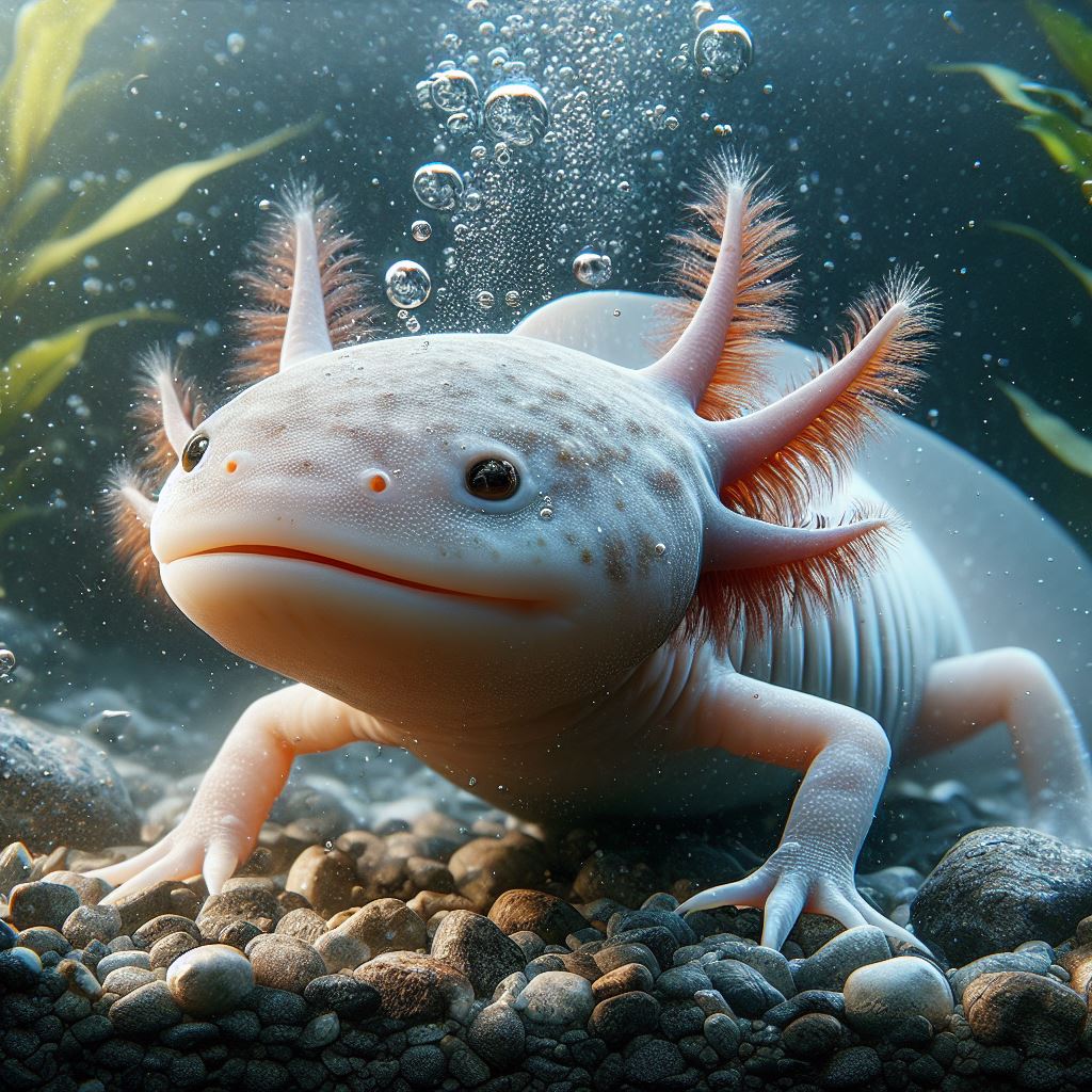 Axolotl not moving when touched