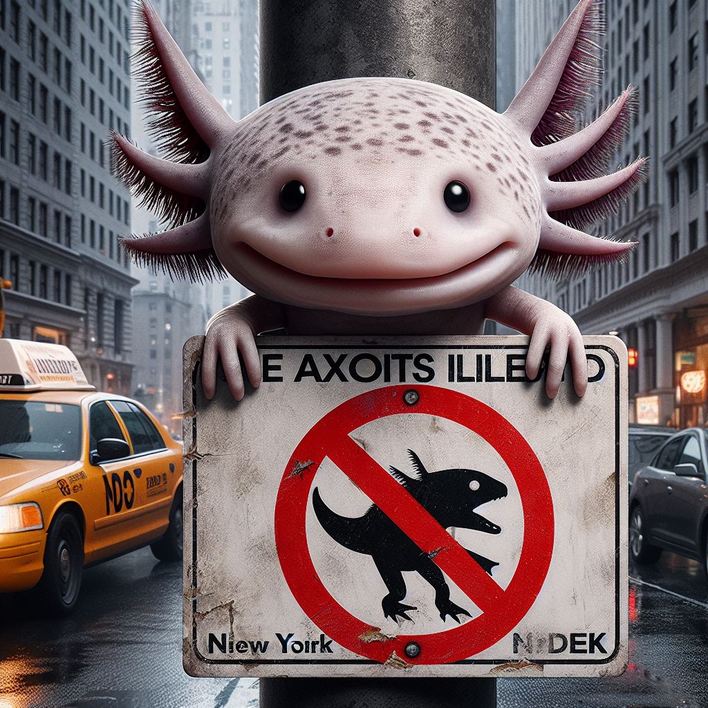 Axolotls are legal in New York