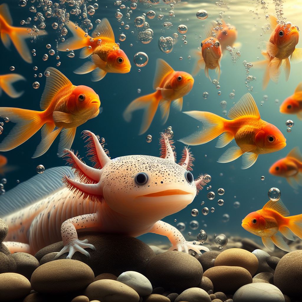 water temperature consideration for axolotl and goldfish