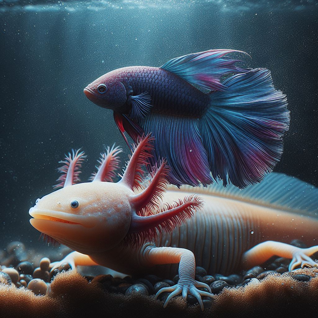 Temperature and water considerations for axolotls and betta fish