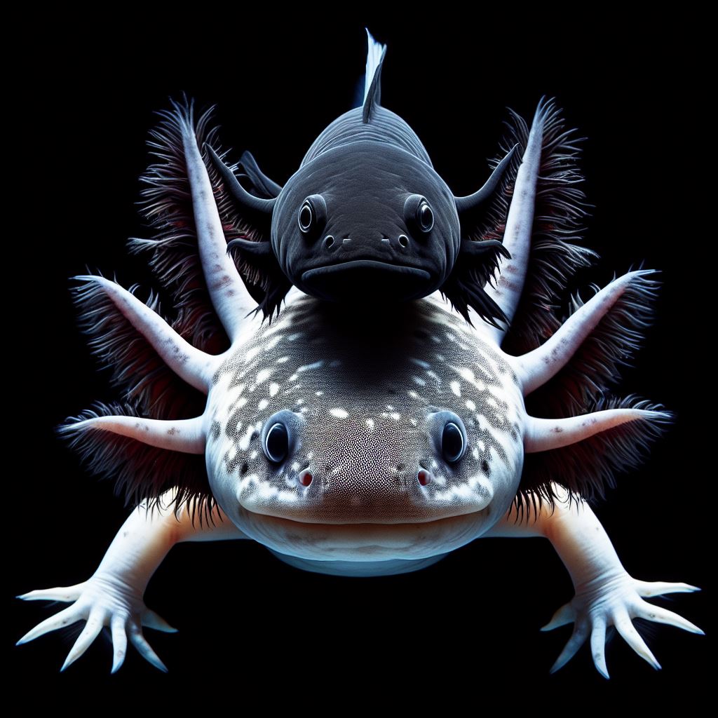 Axolotls can't live with black moors