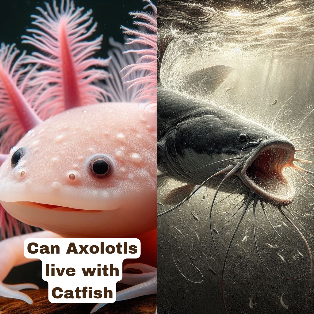 Axolotls can't live with catfish