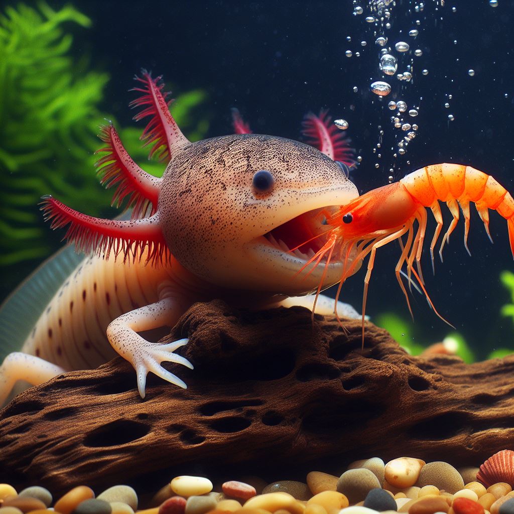 Risk of eating mysis shrimp for axolotl