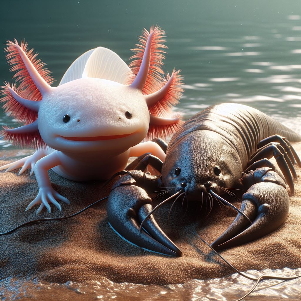 temperature and water considerations for axolotls and yabbies