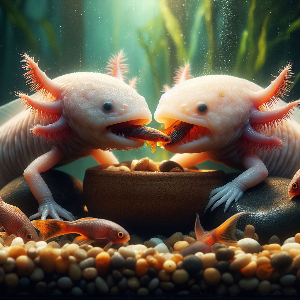 Pros and cons of eating fish food for axolotl