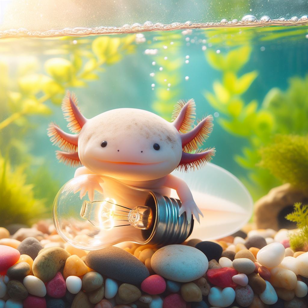 Axolotl with light