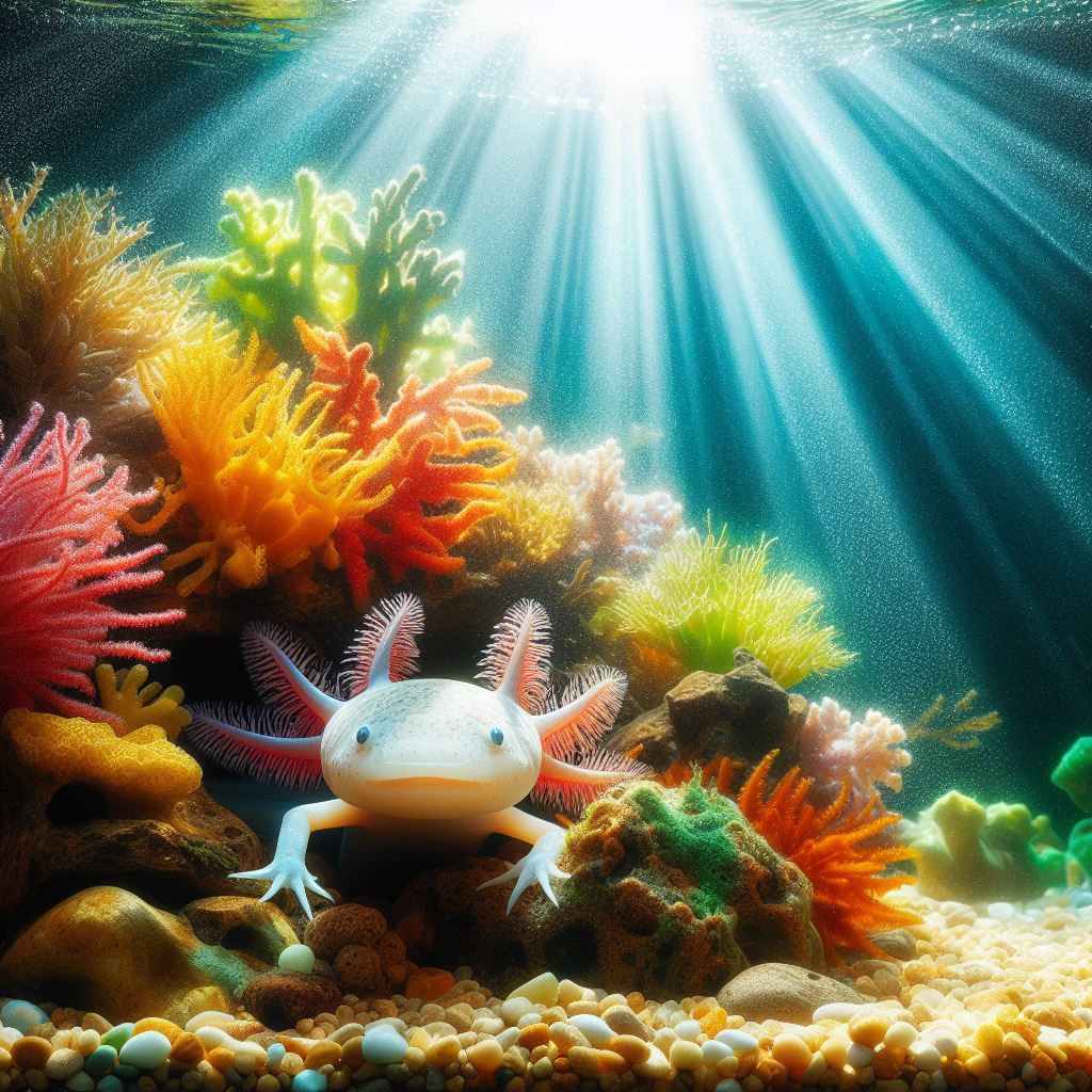 Preventing axolotl hiding behaviour