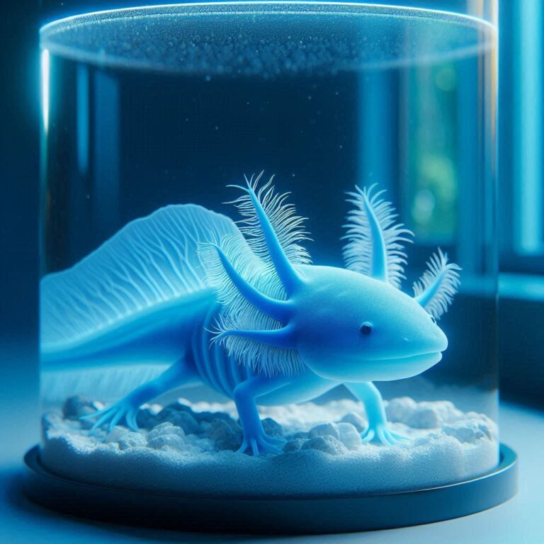 Blue Neon Axolotl