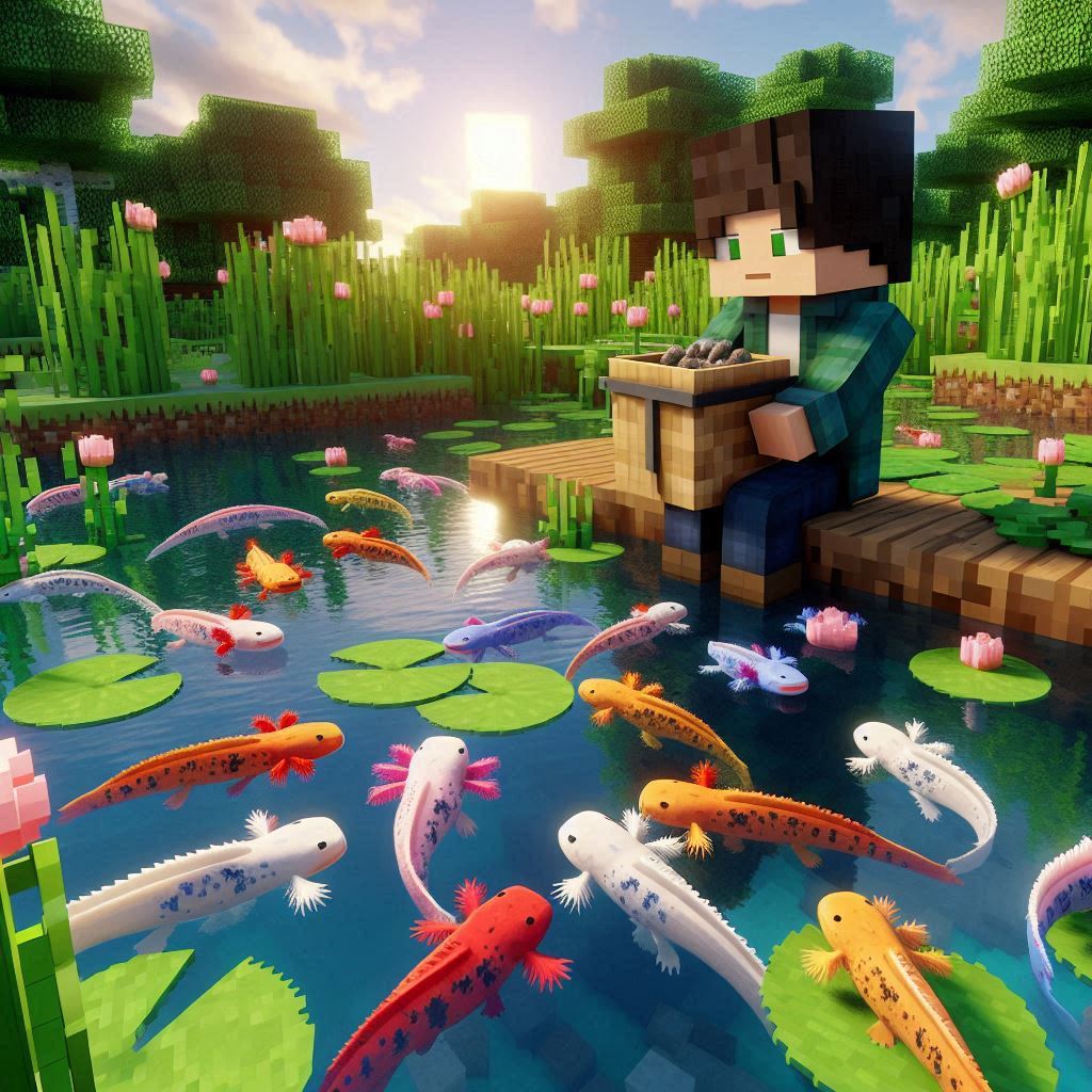 attract axolotls in Minecraft